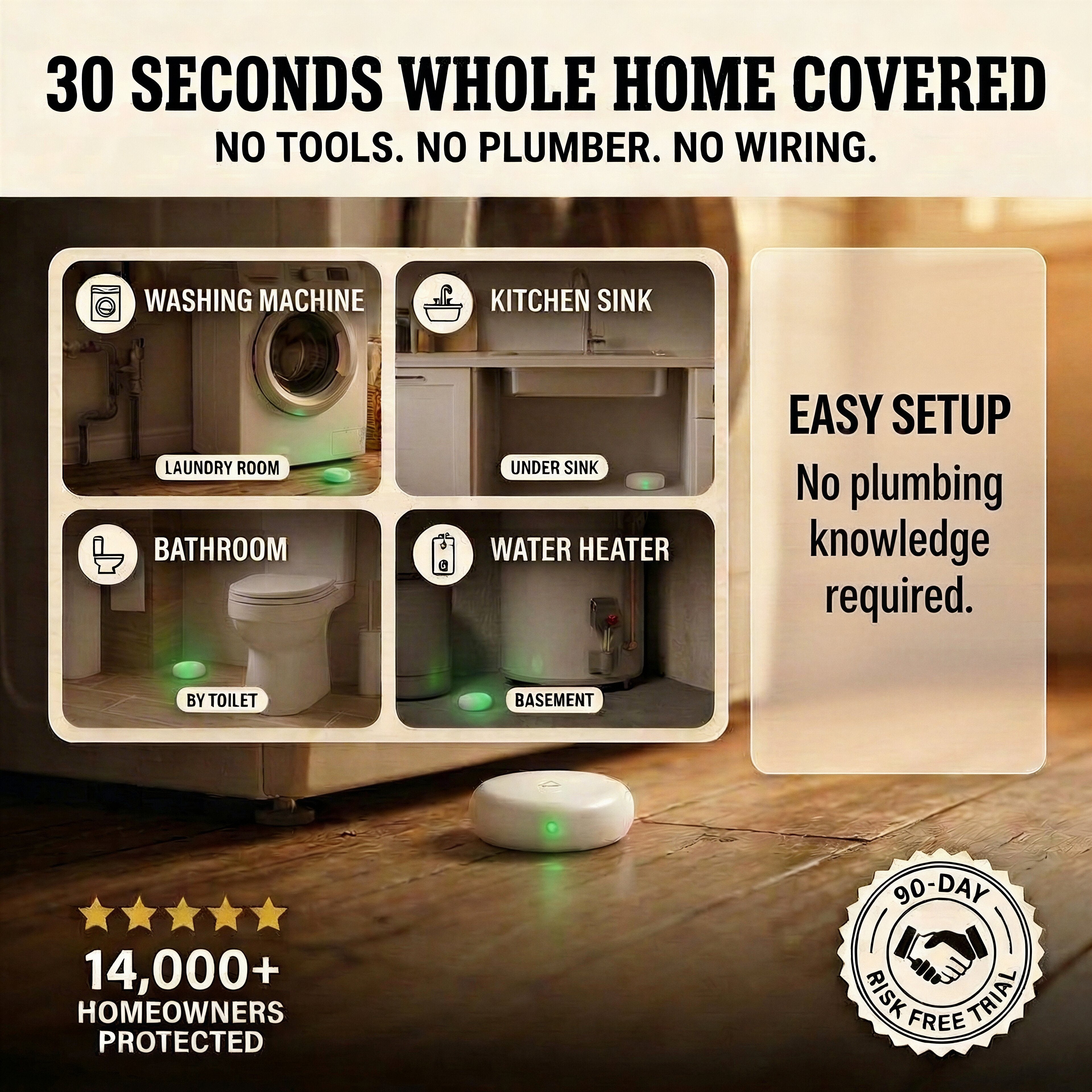 LeakShield Guardian — First Drop Water Leak Sensor